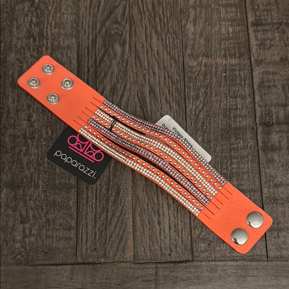 Paparazzi Orange Rhinestone Bracelet